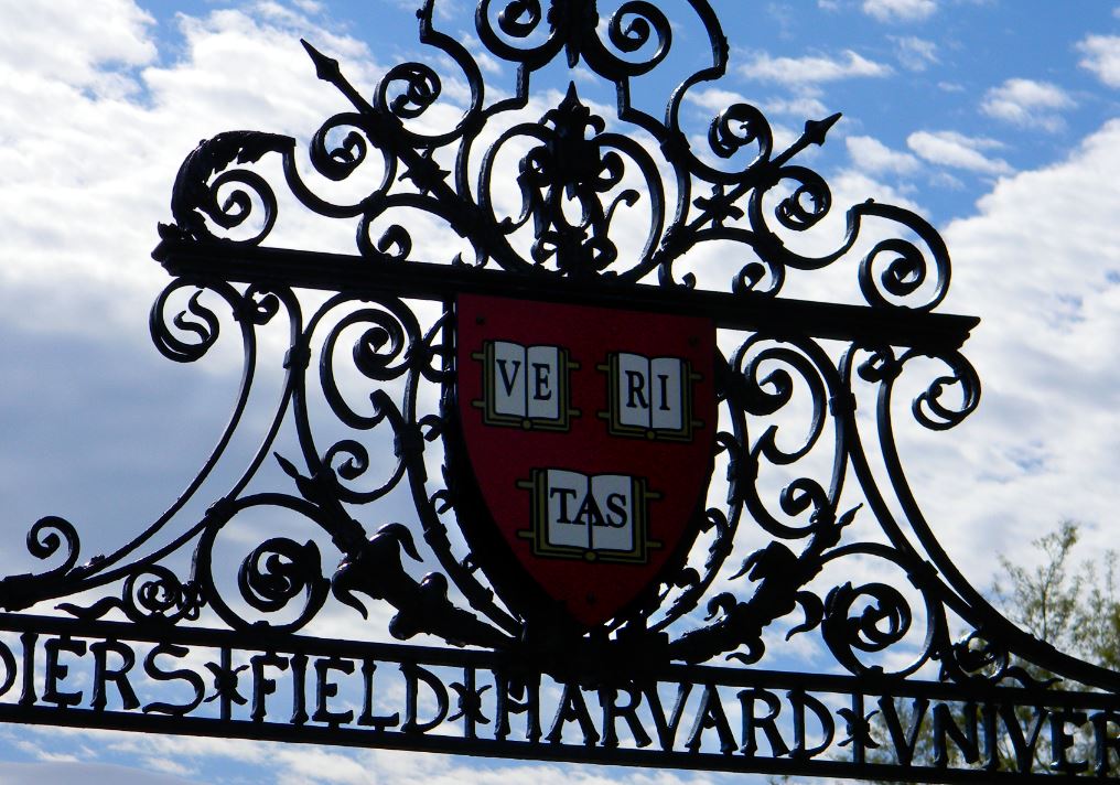 harvard university campus sports field shield logo